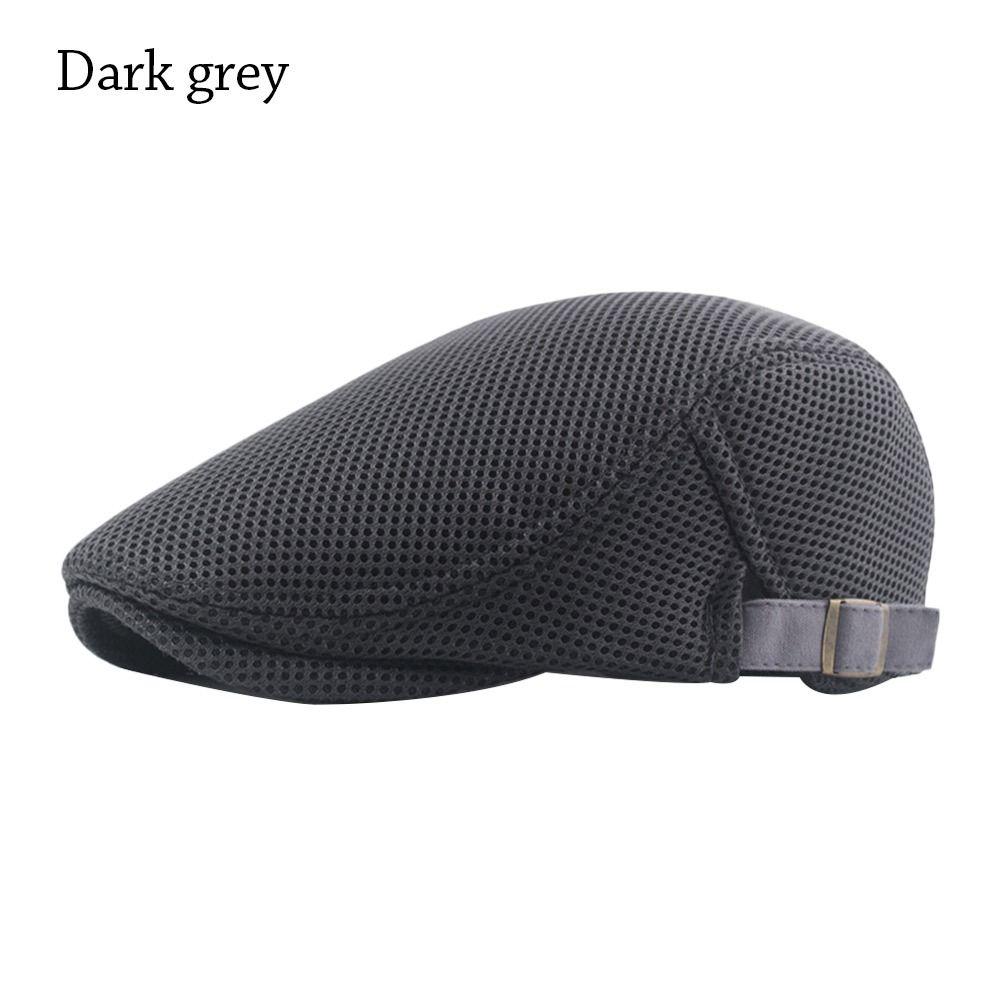 Breathable Berets Hat Mesh Peaked Cap Fashion Cabbie Flat Cap