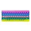 Keyboard Push Bubble Fidget Sensory Toys Rainbow Popping Silicone Game Toy Anxiety & Stress Reliever  Toy For Kids And Adu