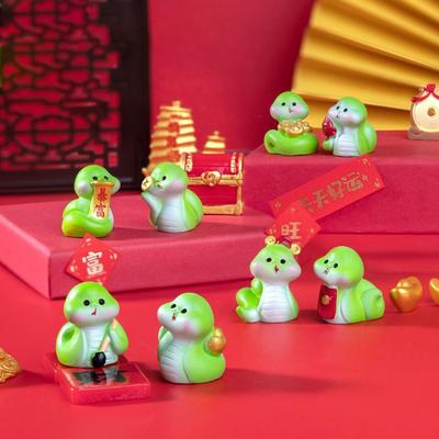 DIY Decorations Small Snake Mini Desktop Car Carrying Craft New Year's Wealth Attraction Snake Year Gifts Micro Landscape Home
