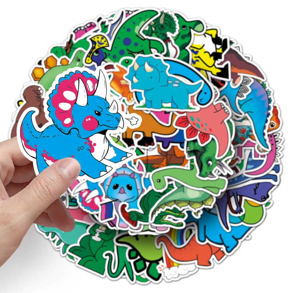 50 Cartoon Little Dinosaur Personalized Graffiti Children's Suitcase Laptop Refrigerator Car Creative Decoration Stickers