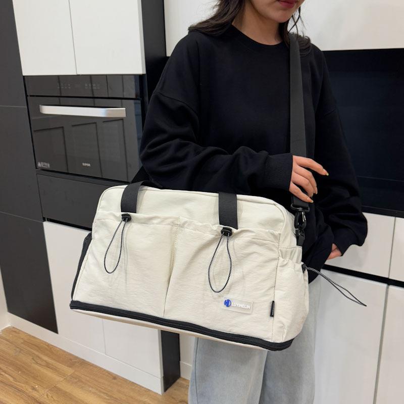 Dry and wet separation fitness bag, male and female couples short business trip travel bag, expandable simple casual storage duffel bag