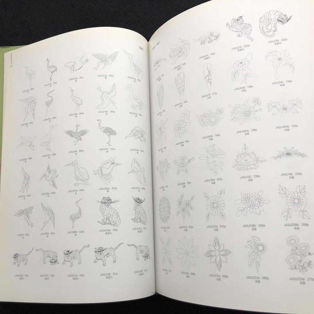 [USED] Korean embroidery design pattern collection "Embroidery Patterns