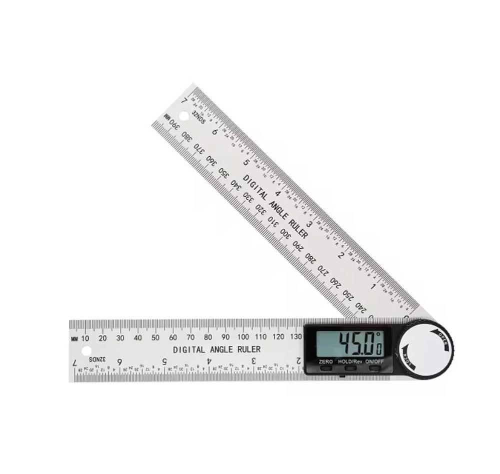 

2 in 1 Digital Angle Finder Ruler Detector Scale Suitable for Woodworking Measurement Tools High Accuracy Mutifunction Tools белый