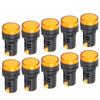 10PCS AD16‑22DS Yellow LED Indicator High Brightness LED Signal Lamp Light for Signal IndicationAC DC24V
