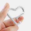 Pack of 10 Heart Shaped Metal Carabiner Keychain Accessory Portable for Outdoor Climbing and Camping Keyring Hook