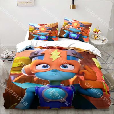 3D Printed SuperZings Rivals Cartoon Kaboom Bedding Set for Boys Girls Duvet Cover Twin Queen King Full Single Double Sizes
