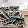 3pcs Hair Salon Tools with Butterfly Design, Includes One Quilt Cover and Two Pillowcases (No Core)