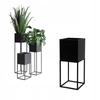 FLOWERPOT Black Metal Flowerpot Cover Loft Lorient 19x19x47cm