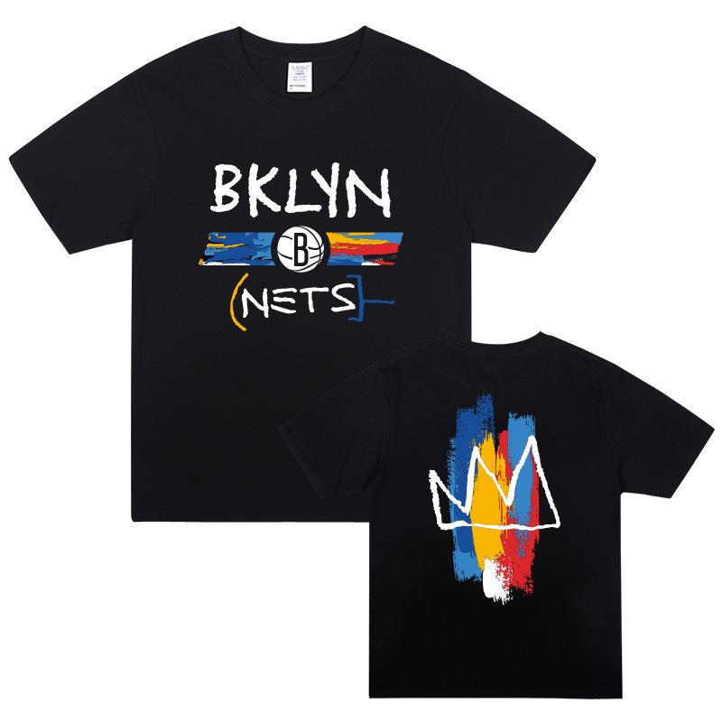 Nets Irving Durant Short Sleeved Tshirt Mens Summer Basketball Loose Oversized Training Jersey