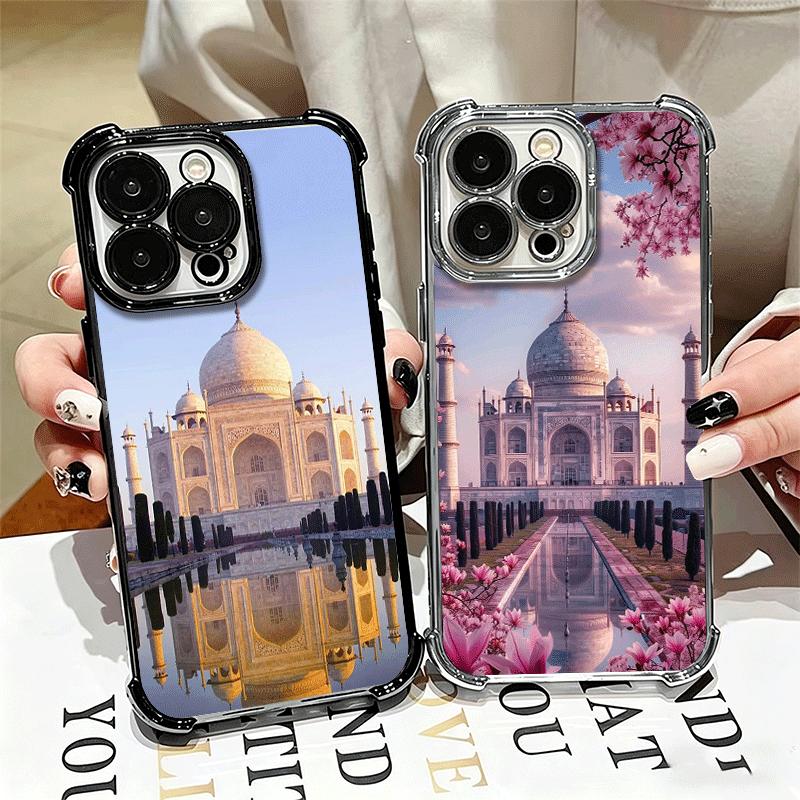 Islam Muslim Mosque Soft Phone Case For iPhone 15 16 17 Air 14 Pro Max 16E Plus 13 12 Mini Plating Anti-Fall Fundas