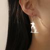 Trendy Cute Dog Cat Earrings for Women Stainless Steel Jewelry Animal Puppy Kitten Drop Earrings Birthday Gifts 2026 New