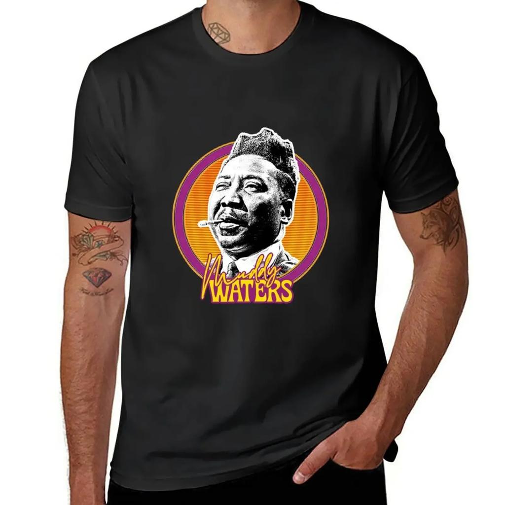 Muddy Waters T-Shirt plus sizes customs Men's cotton t-shirt