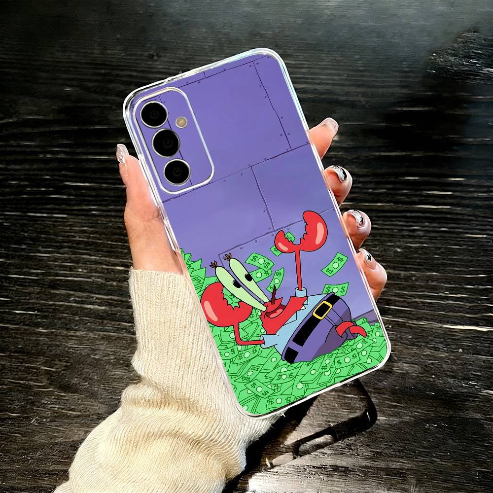 Animation S-Sponge Funny B-Bob Phone Case For SamsungA10,12,20,21S,30,31,40,50,51,52,70,71 Transparent Cover Samsung a30 a20