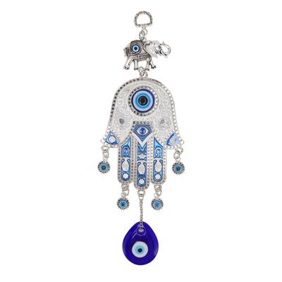 Blue Eye Car Hanging Ornament Attractive Protection Hand Amulet Car Mirror Decor Hanging for Wall