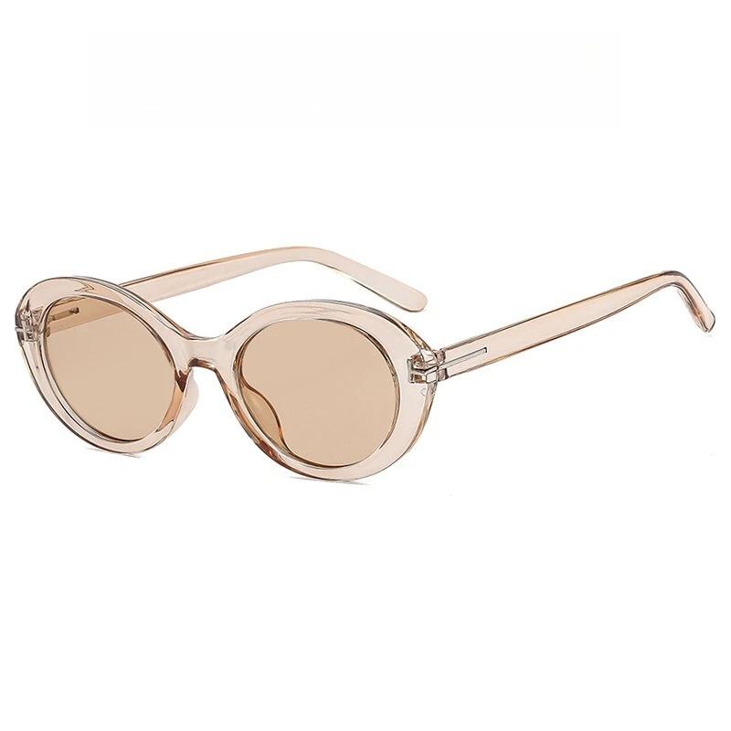 Retro Popular UV400 Sunglasses Classic Oval T-shaped Personality Street Photography Walk The Show Ultraviolet-proof Glasses
