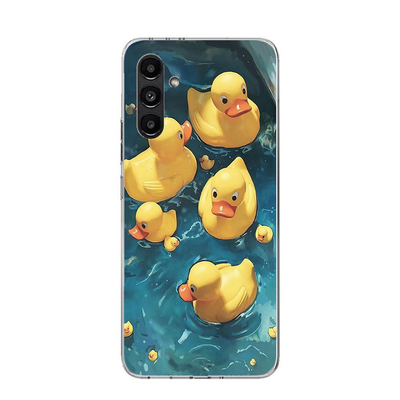 Rubber Ducks Swimming Pool Phone Case For Samsung Galaxy A17 A16 A14 A15 A13 A57 A56 A54 A55 A53 A37 A36 A34 A35 A33 A26 A24 A25