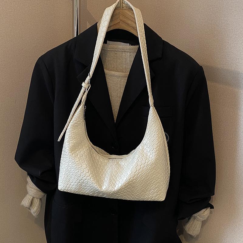 

Сумка через плечо плетеная ретро текстура сумка-мессенджер повседневная универсальная простая большая вместимость сумка для поездок на работу женская