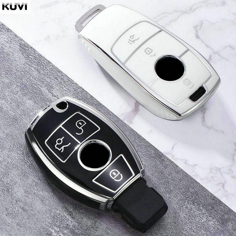 Tpu Car Key Case Cover Shell Fob For Mercedes Benz A C E S Class W204 W205 W212 W213 W176 Glc Cla Amg W177 Auto Accessories