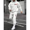 Mens Hooded Sweatshirt Set Long Sleeve Top Pants Casual Sportswear Loose Fit