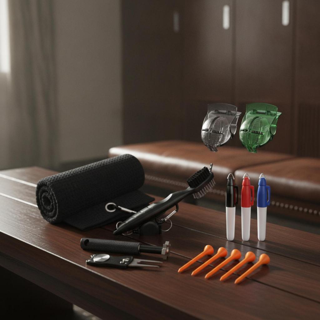 Golf Towel and Brush Set Lightweight Gear Highly Absorbent for Golfers