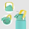 Kindermode Macaron Waterbeker Thermosbeker Schattig Kindvriendelijk Leuk met Handvat Draagbaar Anti-val Siliconen Cover Waterbeker
