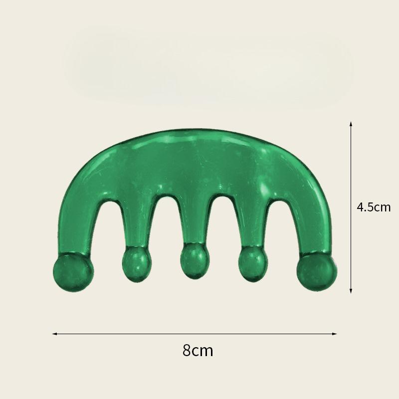 Head Massager - Five-finger Head Therapy Comb - Claw Massage Meridian Comb - Resin Point Pressing Scratching Scalp - Head Pressing Tool - Comb