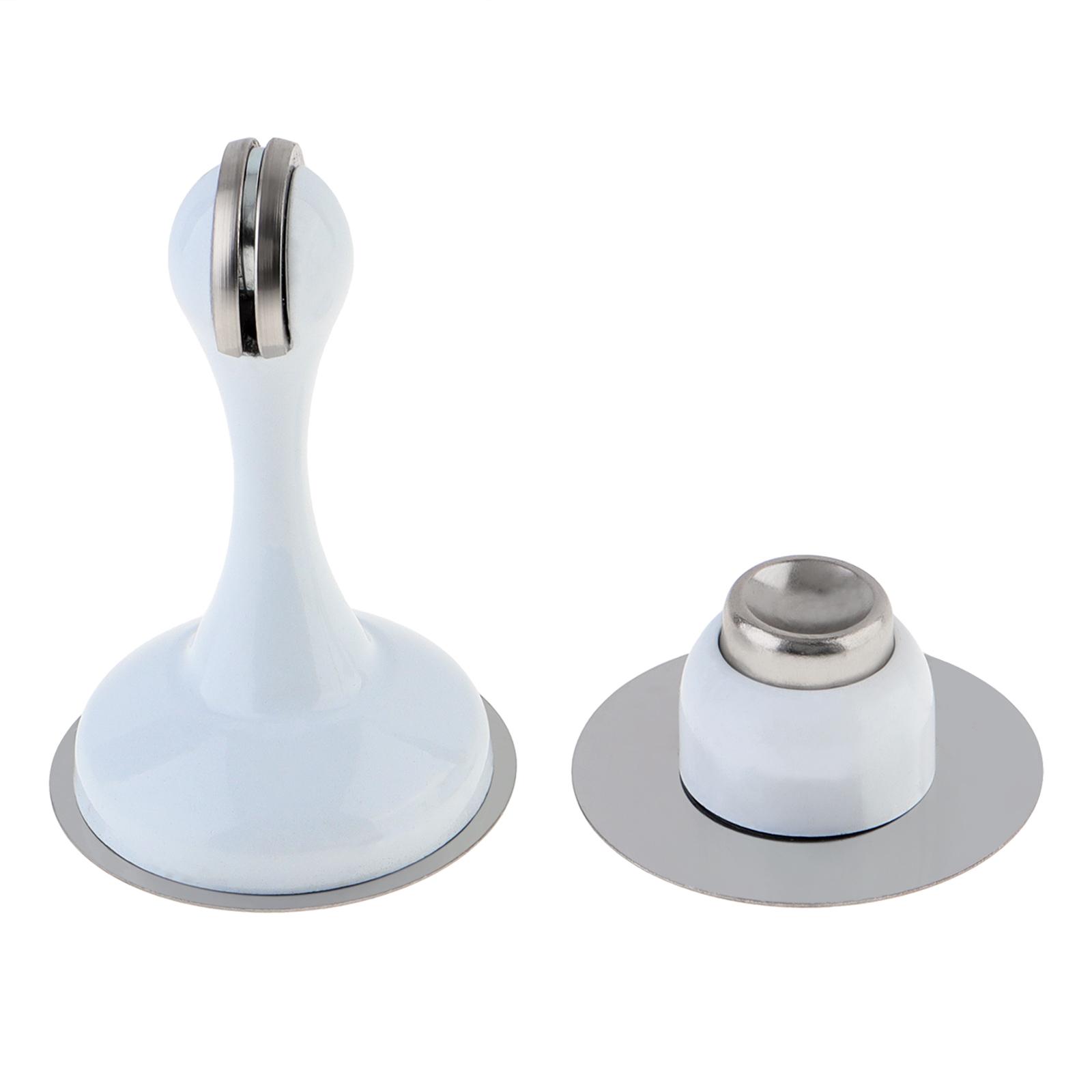 

Магнитный дверной упор из нержавеющей стали, настенный/напольный, сверхпрочный, 3D-клей, без сверления, универсальный белый