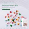30-Piece Christmas Nail Art Set: Cute Resin Rhinestones with Cartoon Trees, Snowmen & Glove Designs