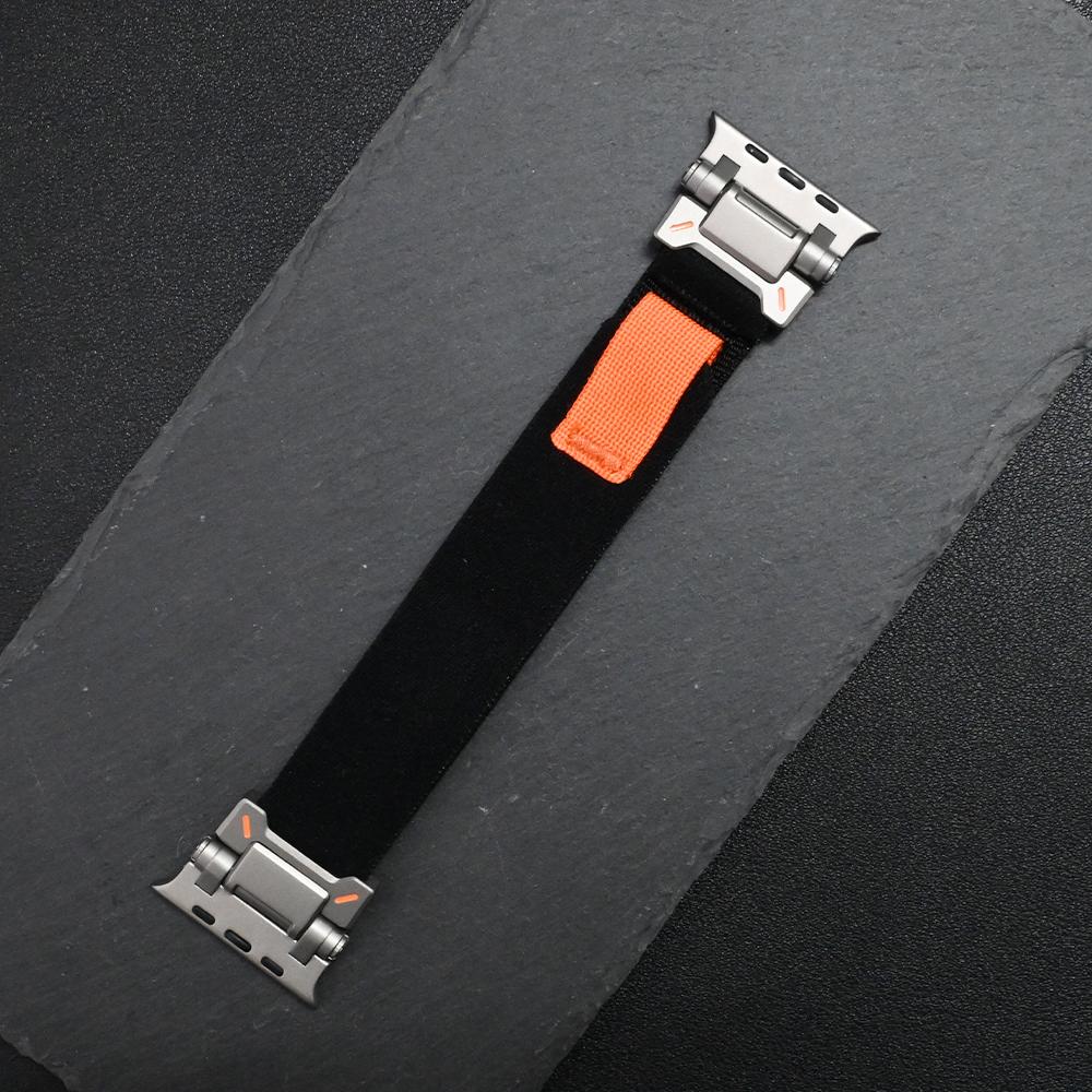 

Trail Loop Strap for Apple Watch Ultra 3 49MM Band 44mm 45 46mm Titanium Color Connector Bracelet IWatch Series 11 10 9 8 7 6 Se 44mm 45mm 46mm чёрный