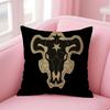 bBlack Clover Pillow Anime Manga Cushion Cover Pillow Case Soft Friendly Fabric  Concealed Zipper