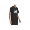 adidas Graphic Short Sleeve Fashion Casual Soft Skin-Friendly T-Shirt Unisex Tops Black KB7748