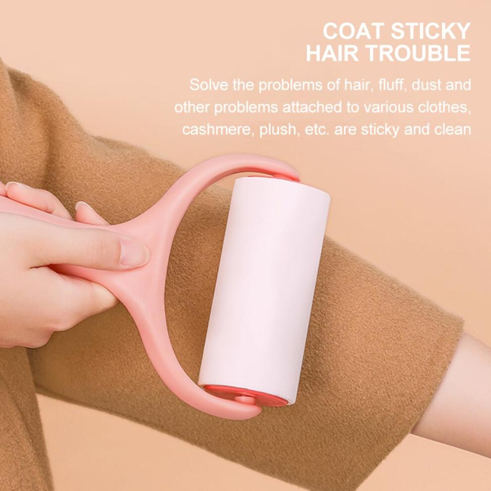 Refillable Lint Roller for Clothes and Furniture, Fast Pet Hair Remover with Handle and Refills