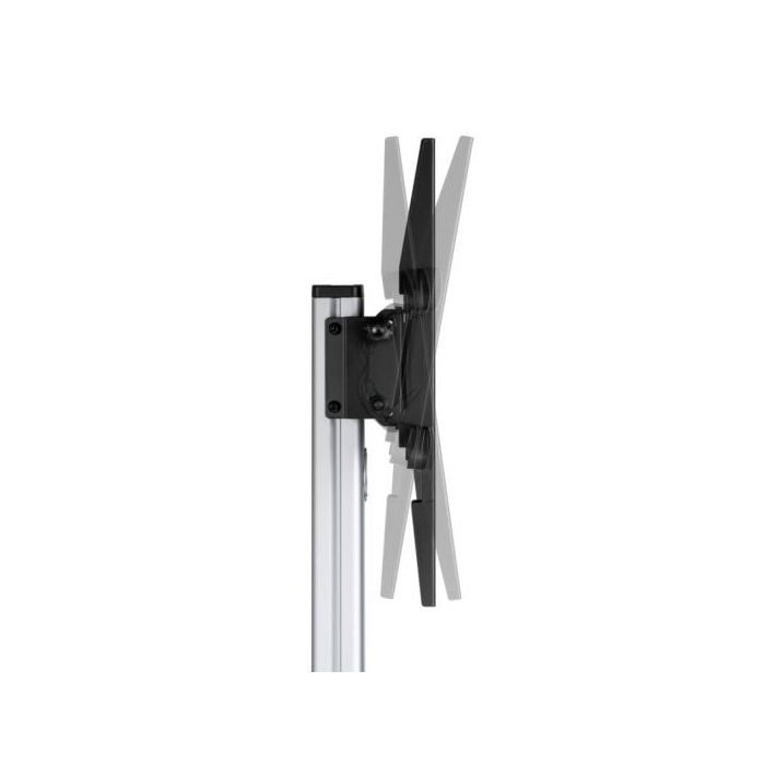 Support de Sol avec Roulette AISENS FT86TRE-197 pour Moniteur/TV 37-86 Noir-Argent