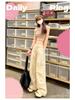 Women's Quick-Dry White Ice Silk Wide-Leg Cargo Pants - Summer 2025 Mountaineering Style