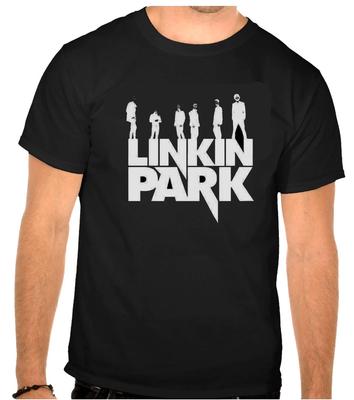 Linkin Park Rockmusik Logo Schwarzes Kinder T-Shirt -1282 -Kinder-