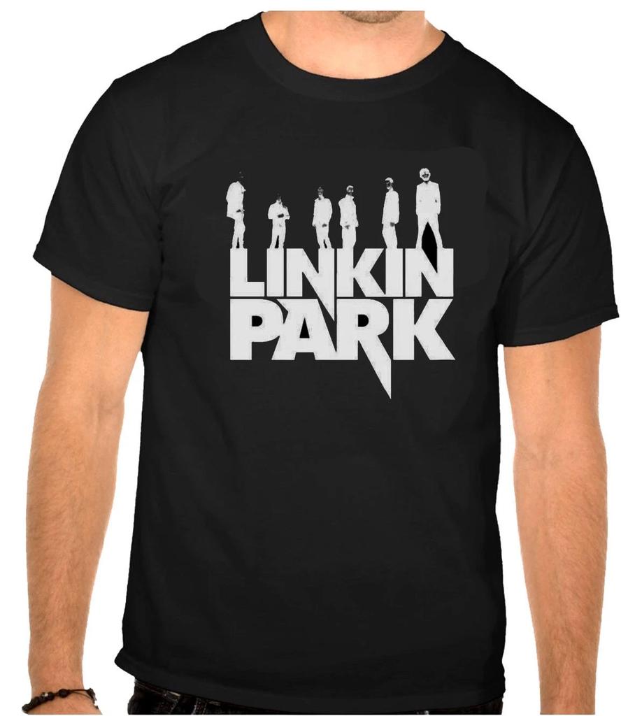 T-shirt Nera per Bambini con Logo Rock dei Linkin Park -1282 -Bambini-