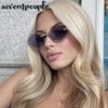 Classic Rimless Hexagon Sunglasses Women  Luxury Brand Vintage Steampunk Metal Outdoor Sun Glasses For Ladies Polygon Shades