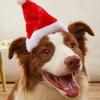 1-20PCS Christmas Pet Santa Hat Red Plush Soft Holiday Cap for Dogs Cats Festive Party Costume Cute Photoshoot Decoraton