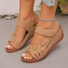 Large Size Fish-mouth Style Beach Sandals, New Style Women's Platform Thick-soled Shoes