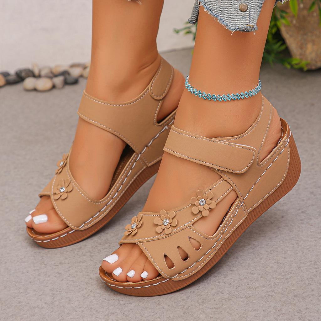 Large Size Fish-mouth Style Beach Sandals, New Style Women's Platform Thick-soled Shoes