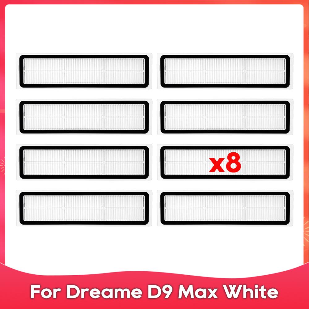 Fit For ( Dreame D9 Max White / RLD33GA ) Roller Side Brush Hepa Filter Mop Cloths Rag Robot Vacuum Cleaner Accessory Spare Part