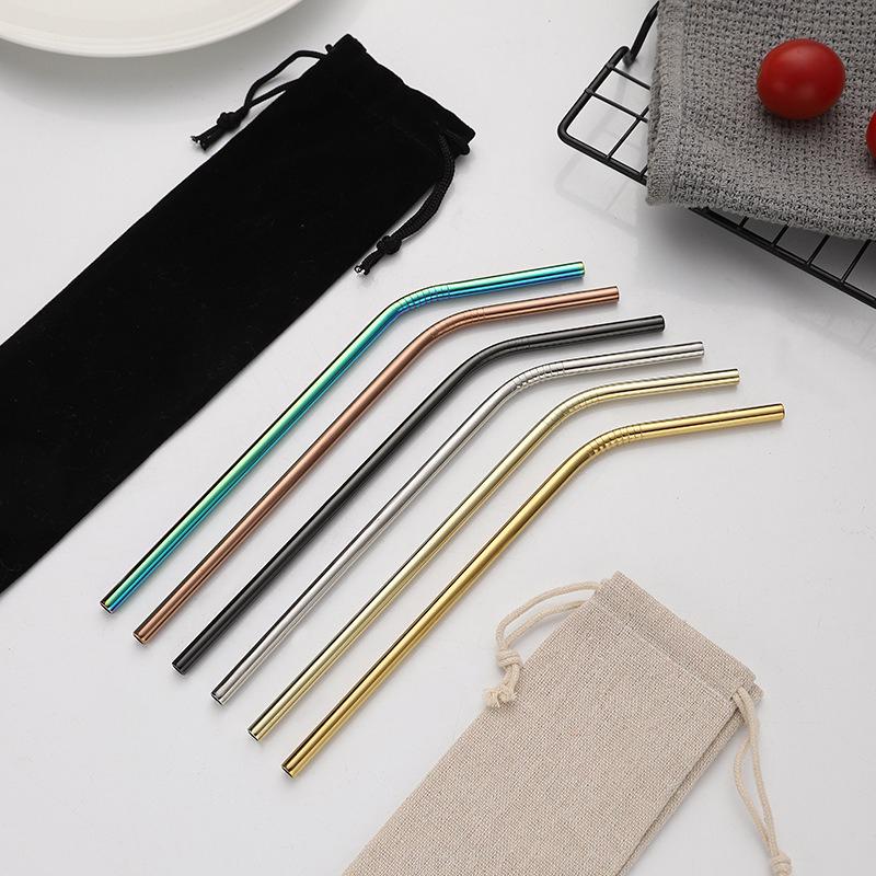 Reusable Tubes Metal Drinking Straws Straw Multi-time Straw Stanley Cup 304 Stainless Steel Straws XG002
