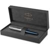 PARKER Fountain Pen Sonnet Premium Metal and Blue CT Fine 18K Nib Gift Box 2119743