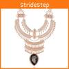 Retro European Style Alloy Gem Necklace With Exaggerated Pattern For Wedding And Travel
