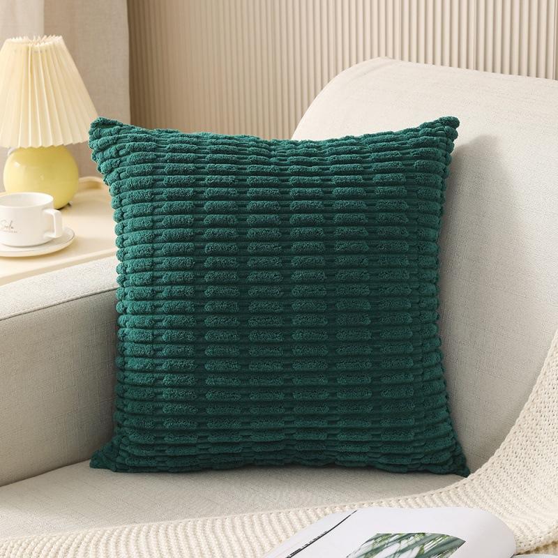 Corduroy Pillowcase Nordic Solid Color Simple Square Cushion Home Sofa Bedside Decorative Pillowcase