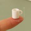 5pcs Mini Miniature Dollhouse Food 8 Styles Simulation Bowl White Dining Plate  Dollhouse Decoration