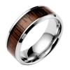 European & American-Style Teak Titanium Wedding Rings