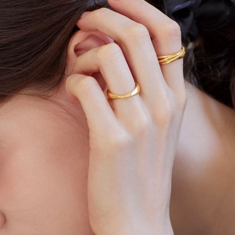 dmoment Maeve ring (14k gold plated)_2Color