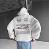 2026 Hooded Sweatshirt Young Unisex Women Car Print Graphic Pullover Loose Fit Daily Wear