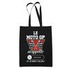 Tote Bag - PLANETEE - Moto GP M'appelle - Coton - Imprimé En France - Noir